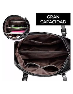 Foto 2 | Bolsa Tote Pink Brule Negro para Mujer