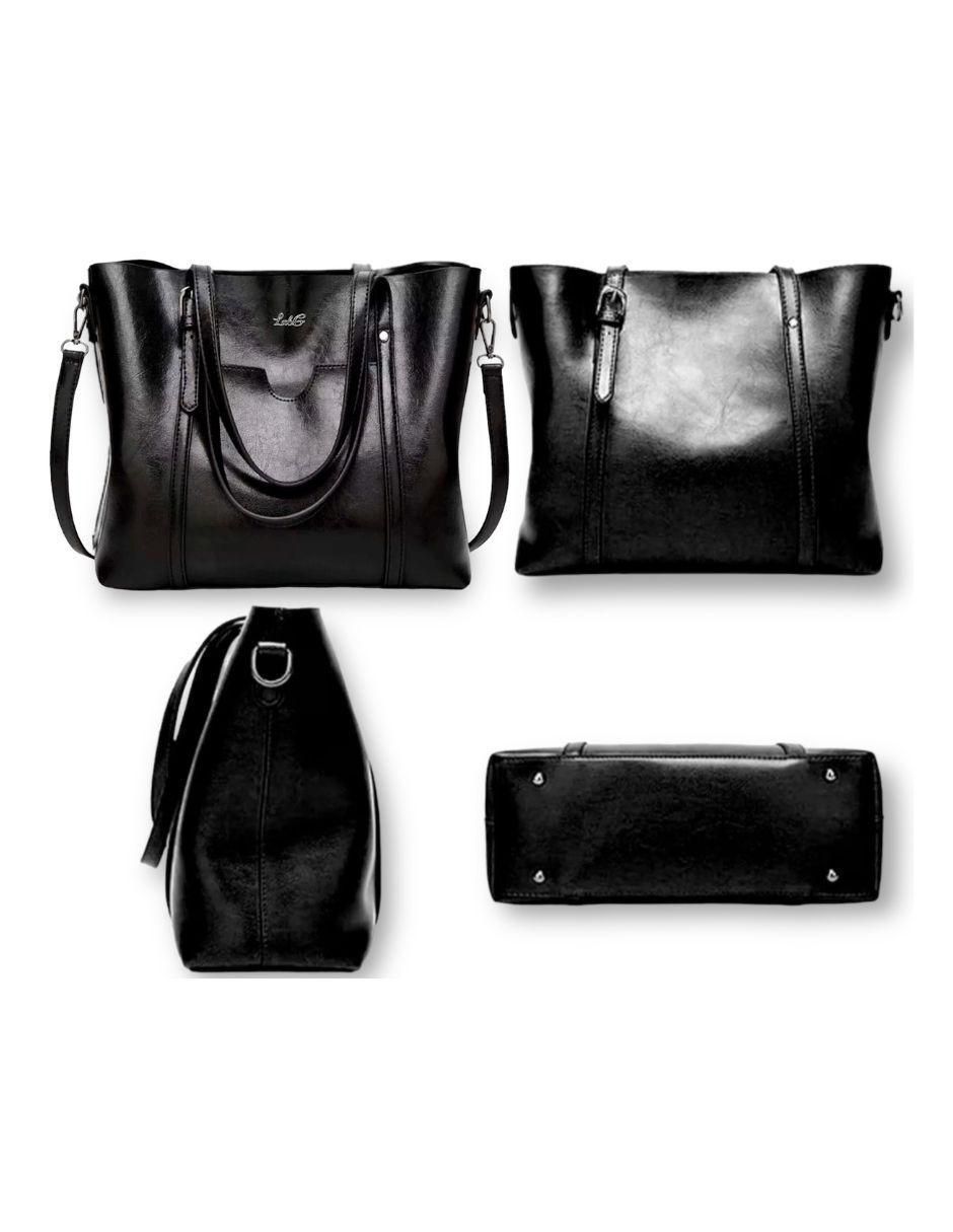 Foto 4 pulgar | Bolsa Tote Pink Brule Negro para Mujer