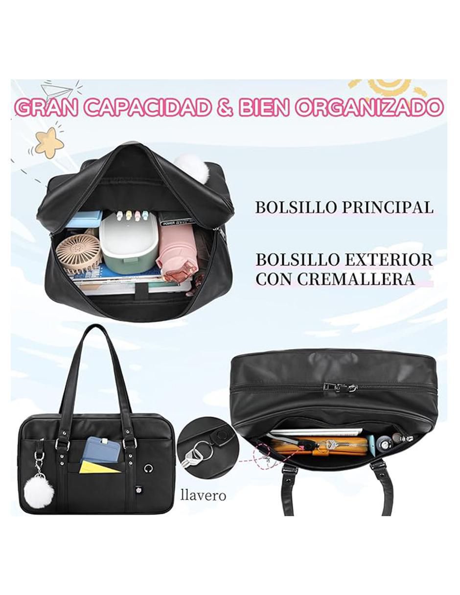 Foto 4 pulgar | Bolsa Tote Pink Brule Negra