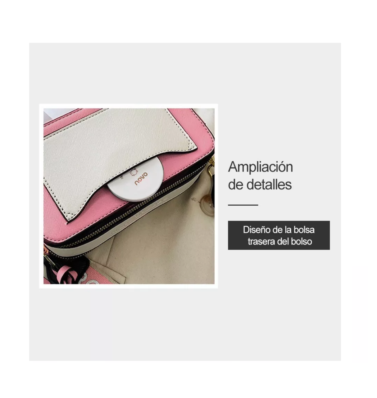 Foto 3 pulgar | Bolsa Bandolera Elegante Para Mujer Rosa