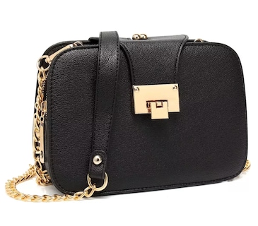 Foto 2 | Bolso Bandolera Con Hebilla Decorativa Para Mujer Gris Oscuro
