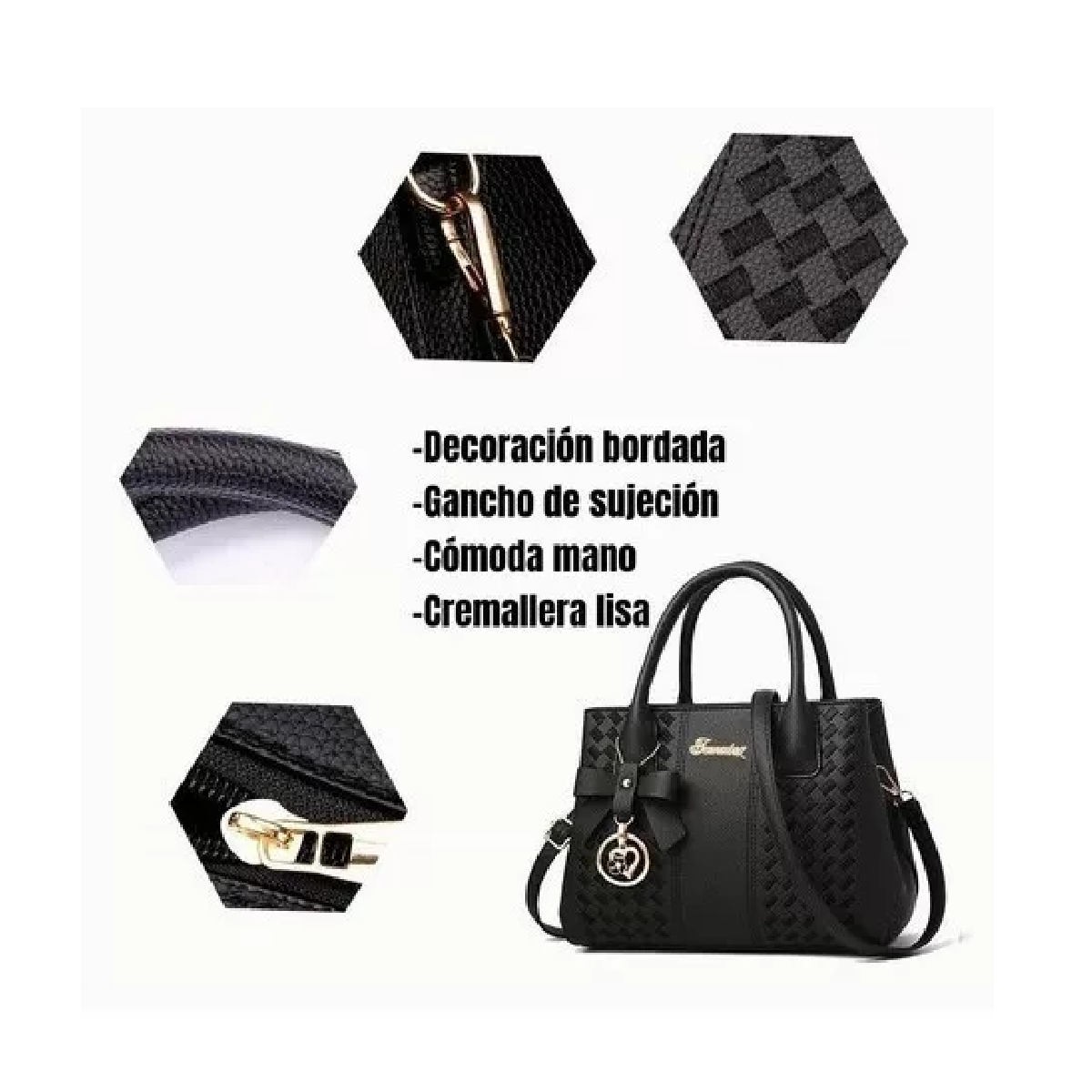 Foto 4 pulgar | Bolso Mochila Tote Ligero De Gran Capacidad Para Mujer Negra