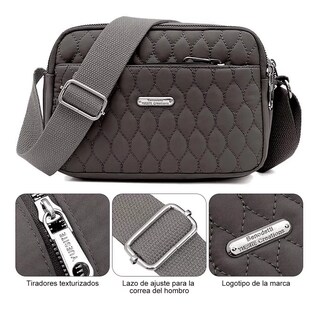 Foto 2 | Bolso Multifuncional Antirrobo E Impermeable Para Mujer Gris