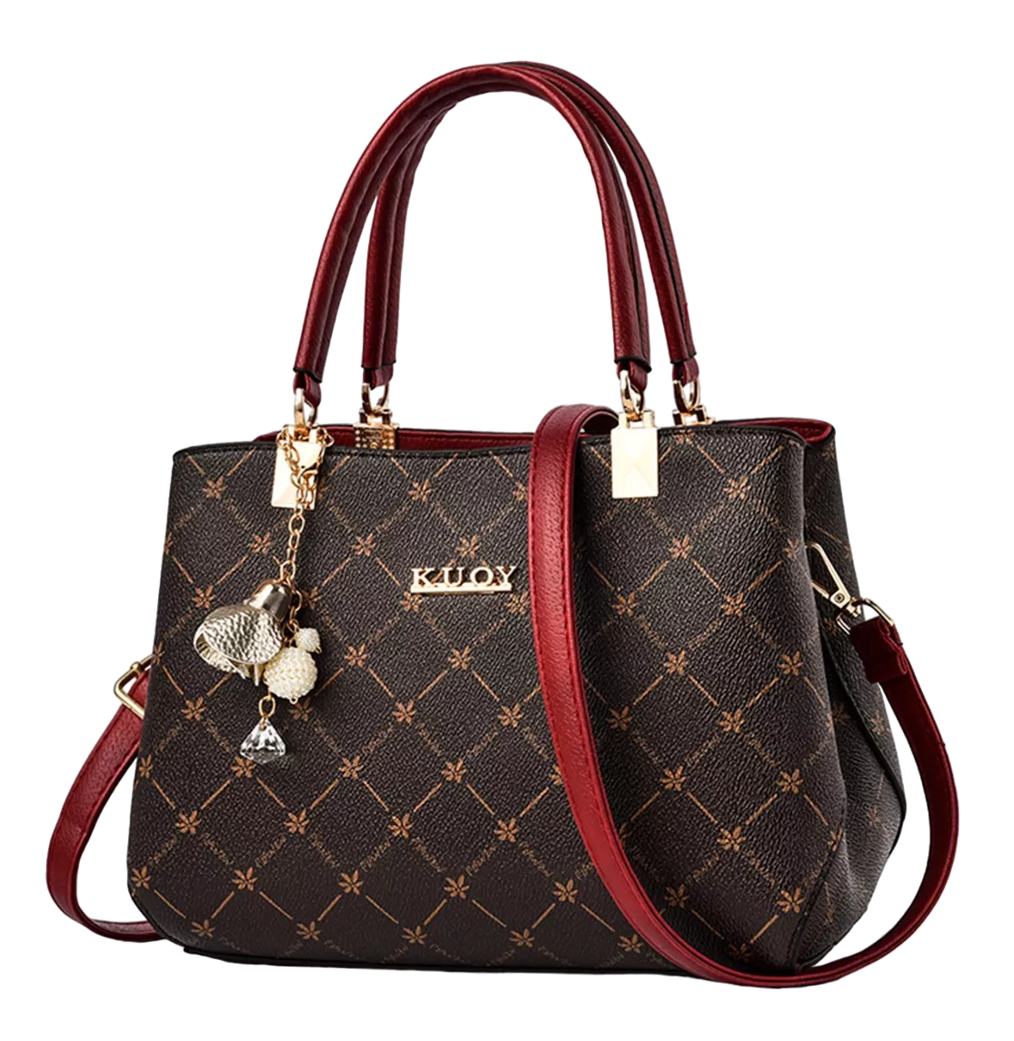 Foto 2 pulgar | Bolso De Cuero Crossbody Con Estilo Moderno Para Mujer Marrón