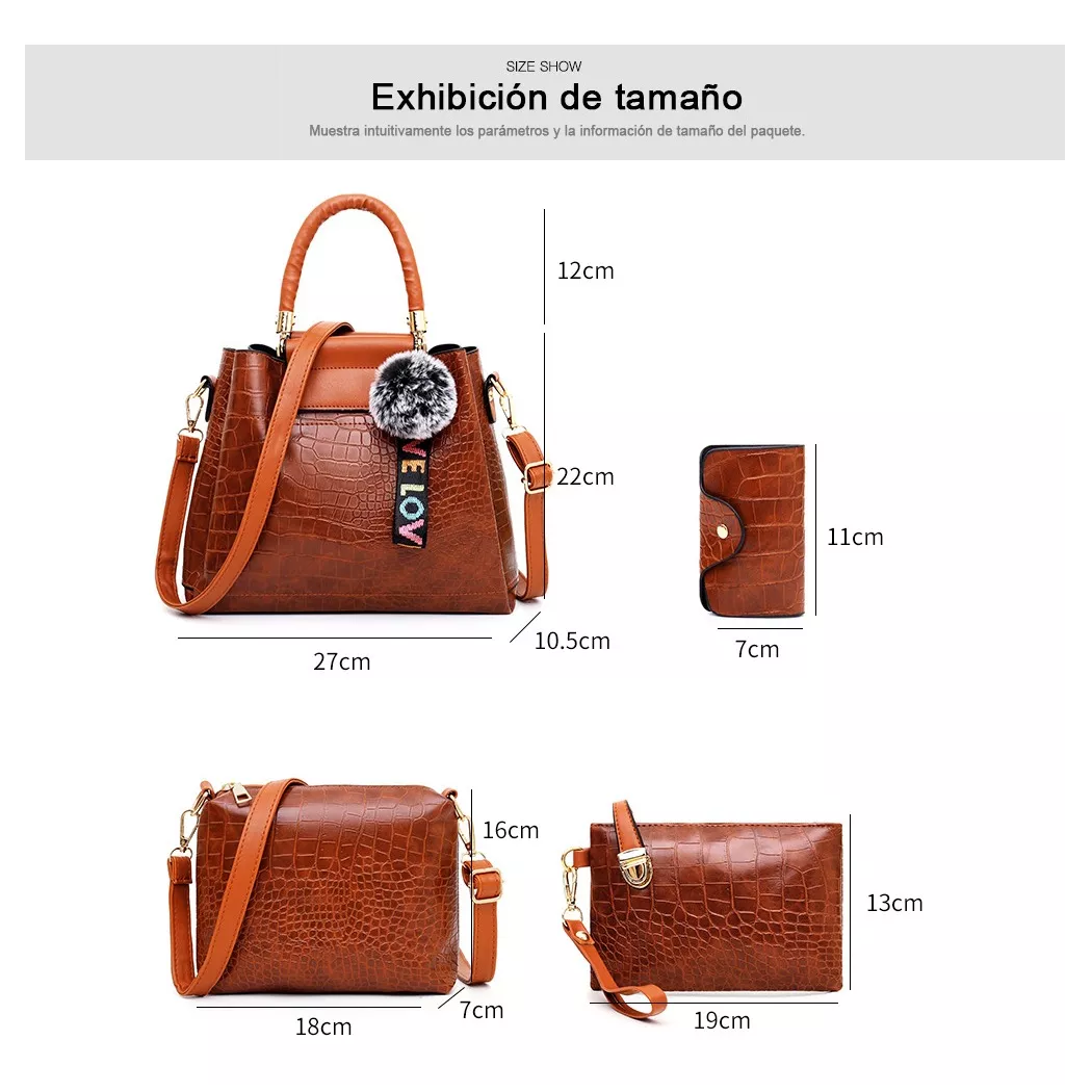 Foto 5 pulgar | Bolso Mochila Tote Ligero De Gran Capacidad Para Mujer Marrón