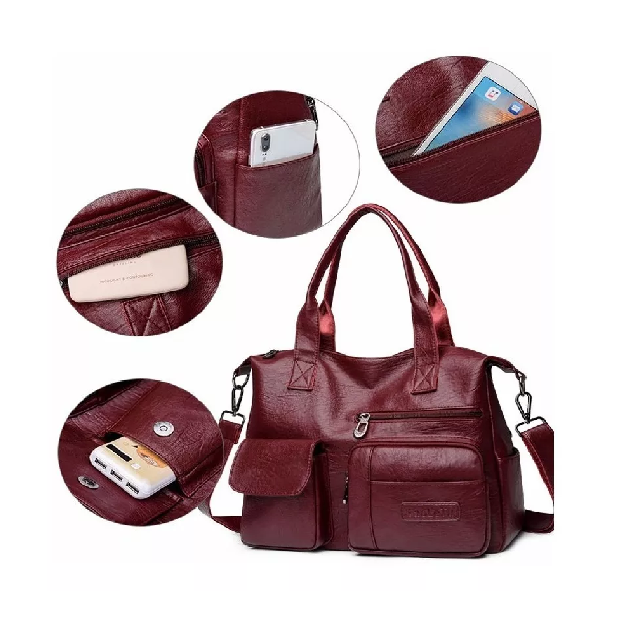 Foto 5 pulgar | Bolsa De Mano Y Hombro Con Gran Capacidad Para Mujer Negro