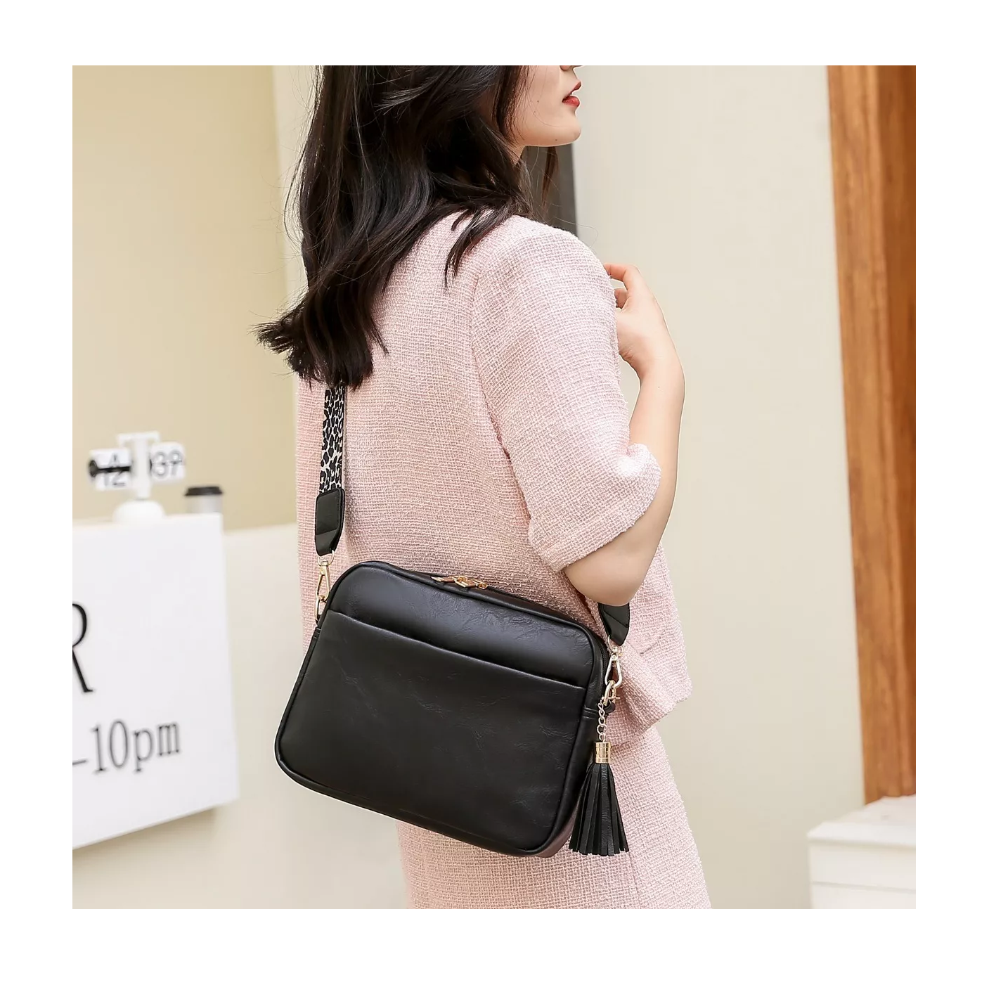 Foto 5 pulgar | Bolso Resistente Al Agua Y Elegante Para Mujer Negra