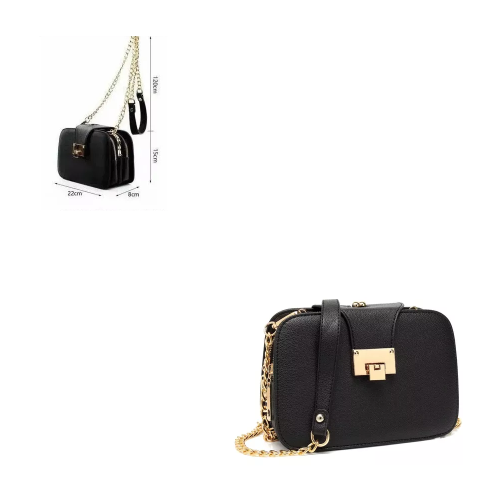 Foto 3 pulgar | Bolsa Crossbody Con Hebilla Elegante Para Mujer Negra