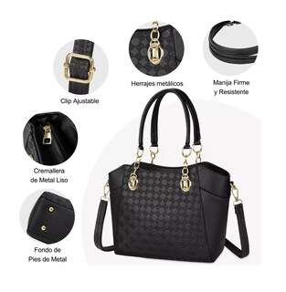 Foto 5 | Bolso De Mano Crossbody Elegante Para Mujer Negro