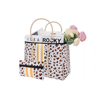 Foto 3 | Set De Bolsas Con Cosmetiquera Estampadas Para Mujer