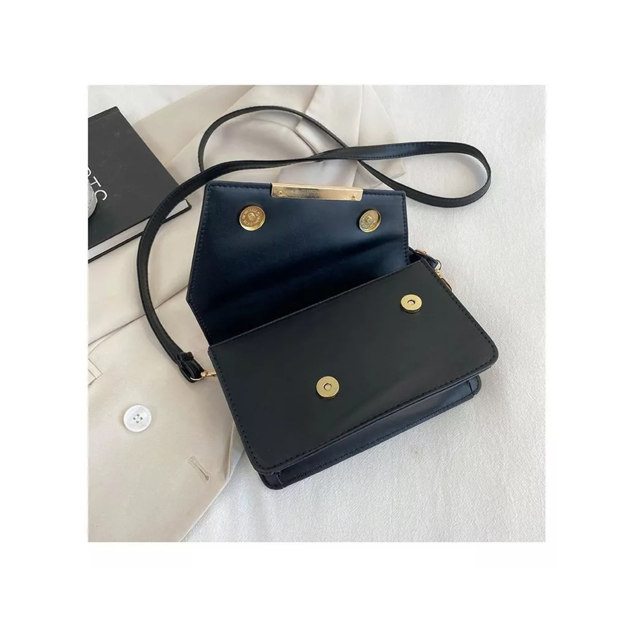 Foto 4 pulgar | Bolso Rainbow Cube Crossbody De Estilo Moderno Para Mujer Negra