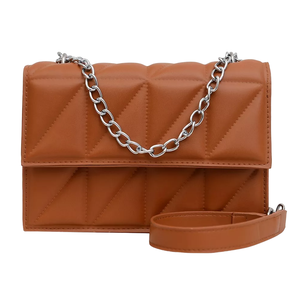 Foto 2 pulgar | Bolso Casual Ajustable De Cuero Pu Para Mujer Marrón