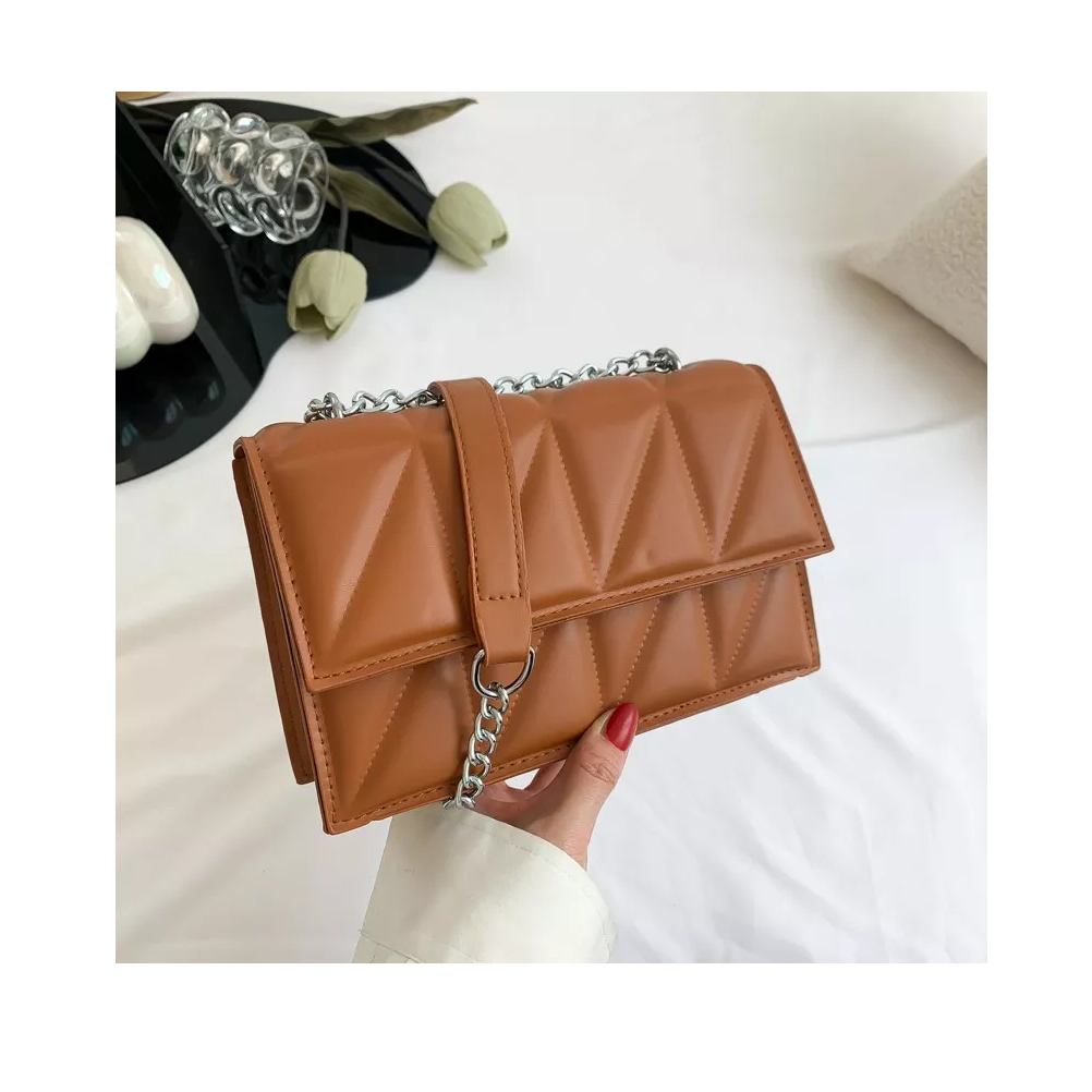 Foto 4 pulgar | Bolso Casual Ajustable De Cuero Pu Para Mujer Marrón