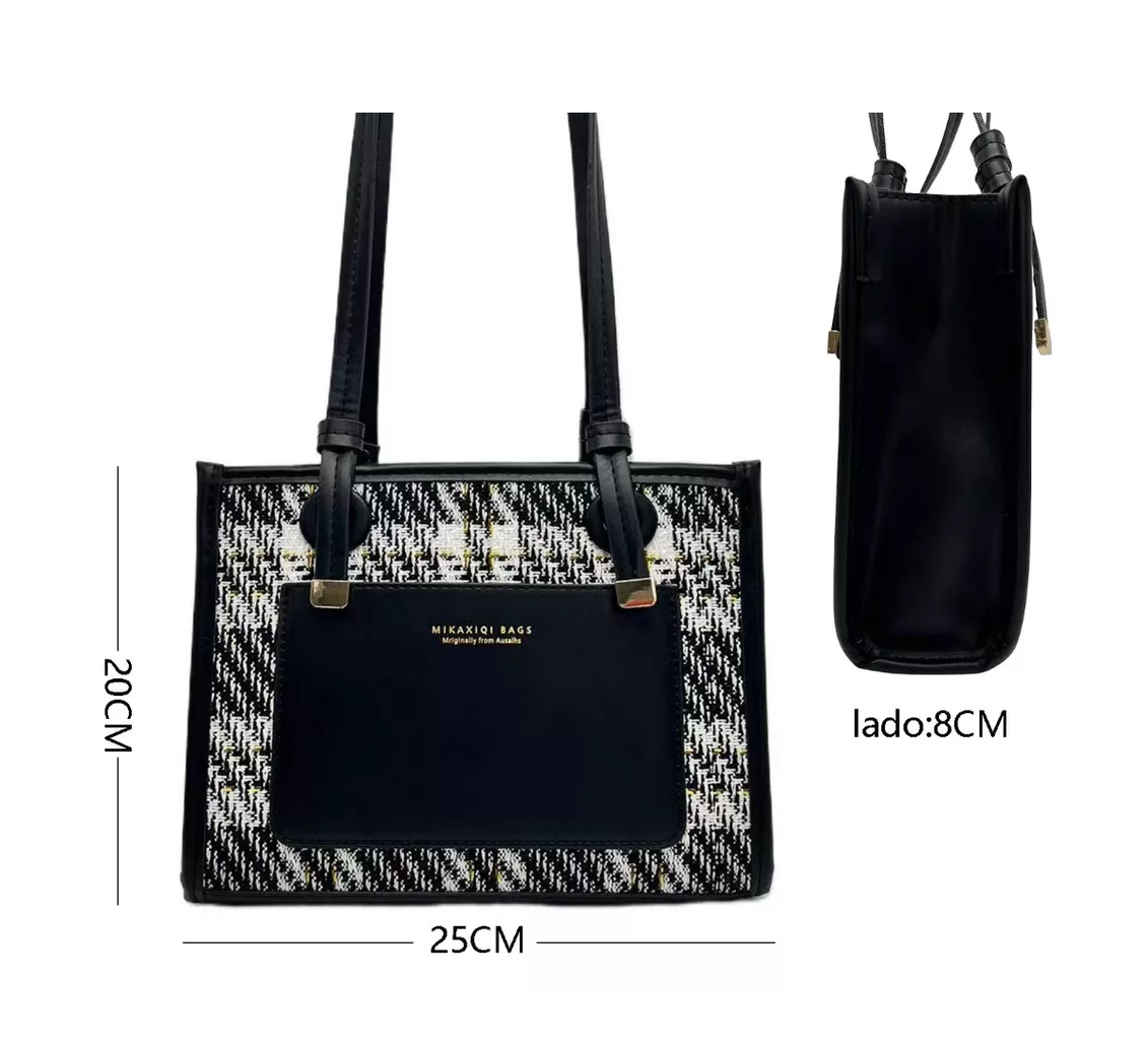 Foto 3 | Bolso De Mano Moderno Y Elegante Para Mujer Negro