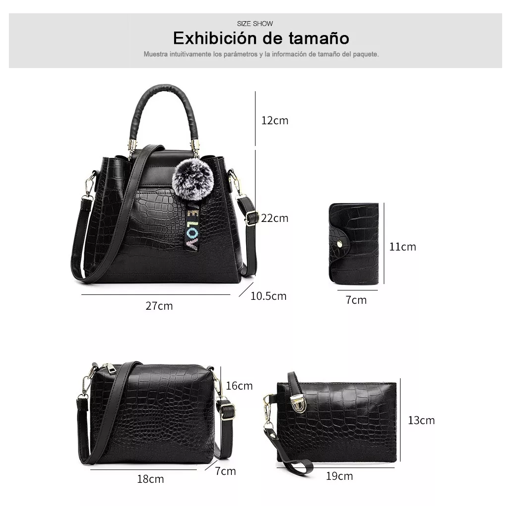 Foto 4 pulgar | Bolso Mochila Tote De Gran Capacidad Para Mujer Negro