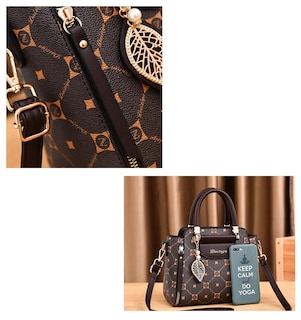 Foto 5 | Bolso Tote Impermeable Vintage Para Mujer Café