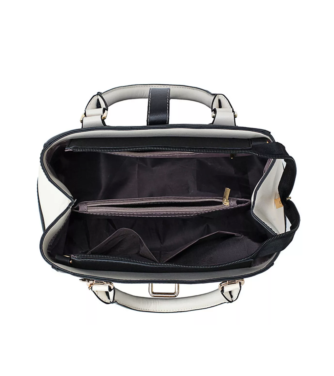Foto 4 pulgar | Set De Bolsas Crossbody Modernas Blanco Y Negro