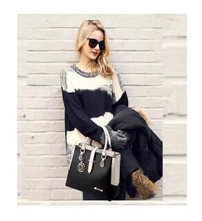 Foto 5 | Set De Bolsas Crossbody Modernas Blanco Y Negro