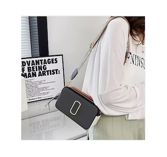 Foto 5 | Bolsa Bandolera Minimalista Para Mujer Negra