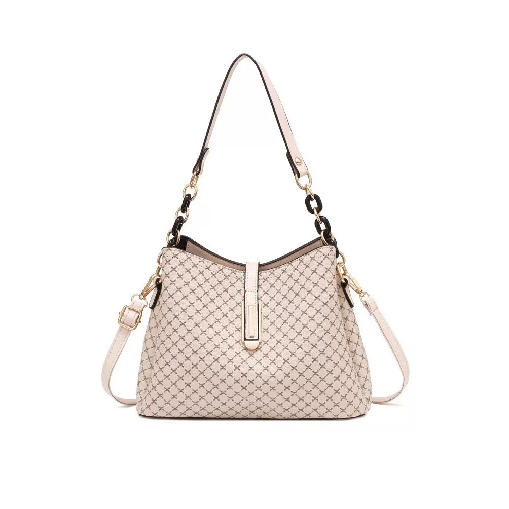 Foto 2 pulgar | Bolso De Hombro De Cuero Elegante Para Mujer Caqui