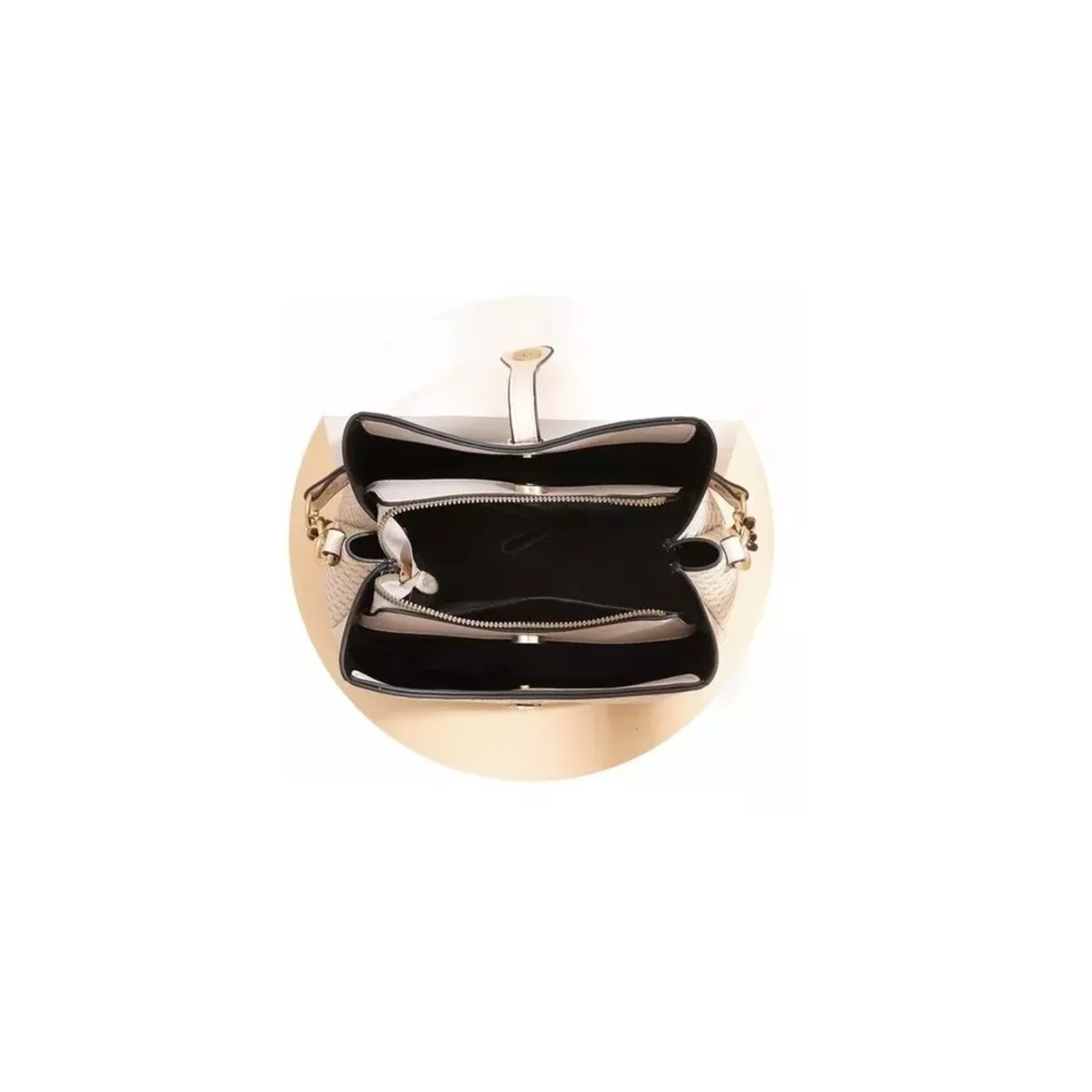 Foto 3 pulgar | Bolso De Hombro De Cuero Elegante Para Mujer Caqui