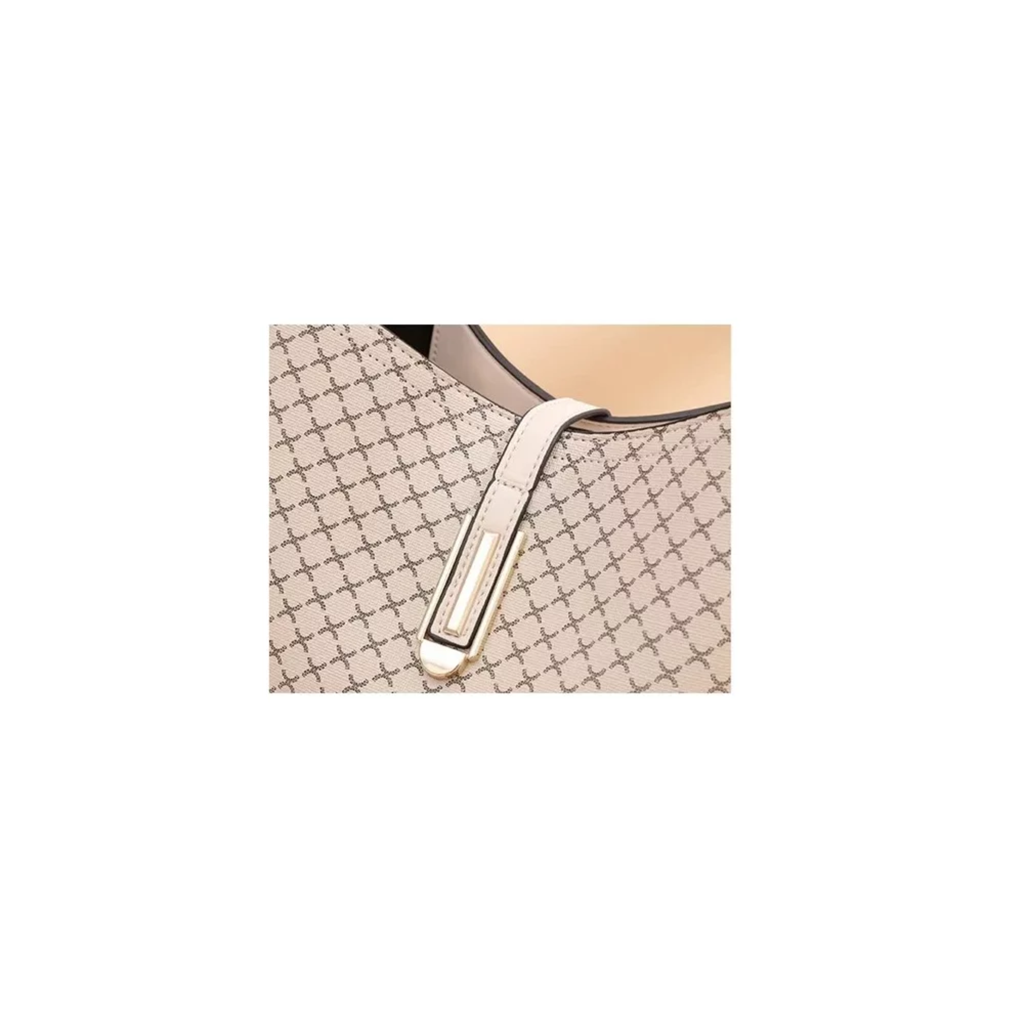 Foto 6 pulgar | Bolso De Hombro De Cuero Elegante Para Mujer Caqui