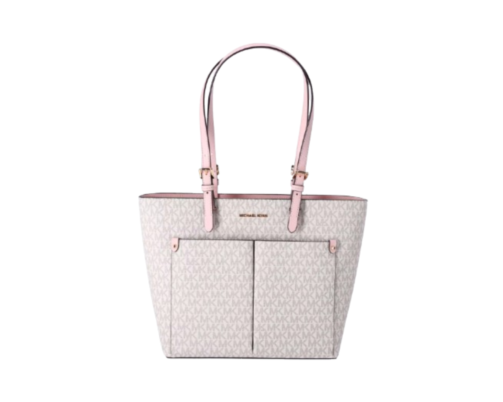 Foto 5 pulgar | Bolsa Michael Kors Jet Set Medium Logo Pocket Tote Bag 35f3gtvt3b Color Blanco