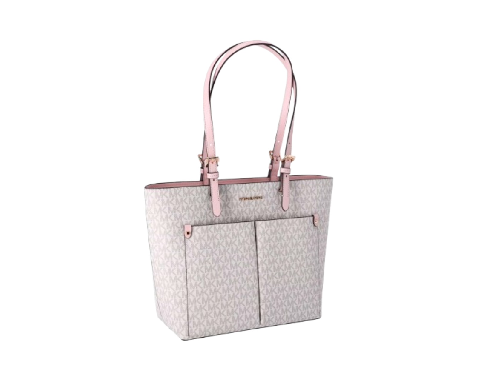 Foto 6 pulgar | Bolsa Michael Kors Jet Set Medium Logo Pocket Tote Bag 35f3gtvt3b Color Blanco