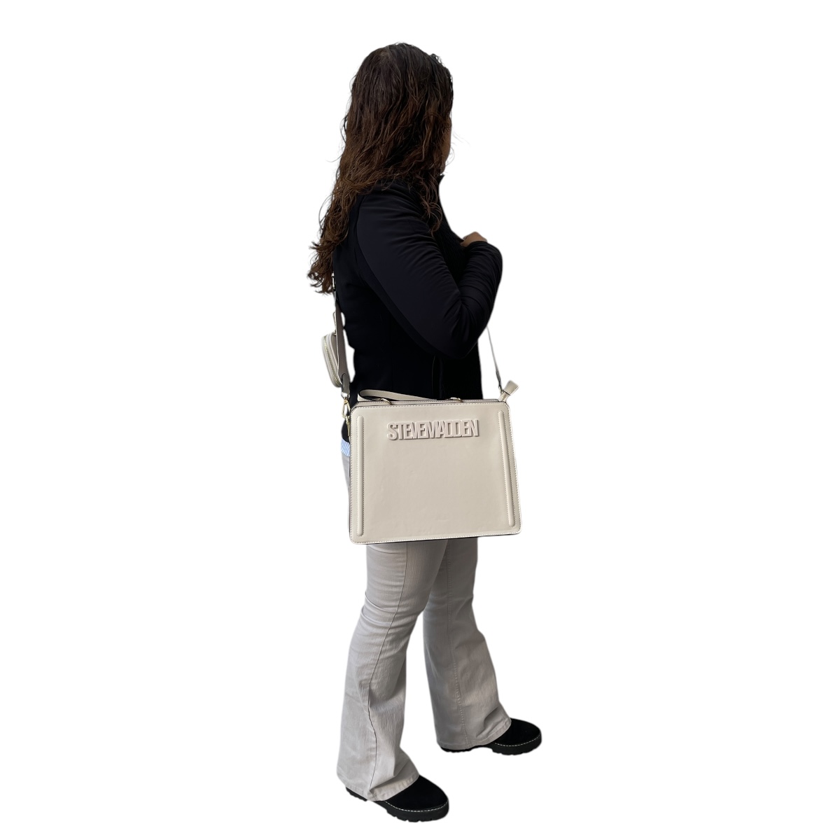 Foto 6 pulgar | Bolsa para Dama Steve Madden Bevelyn Cream XL