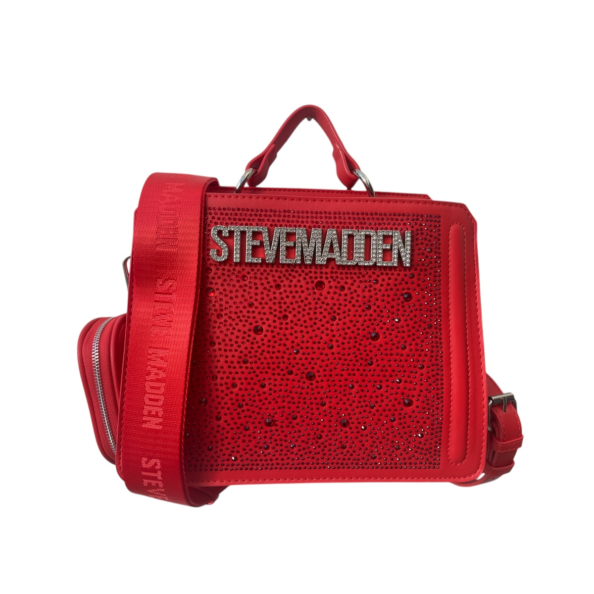 Foto 2 pulgar | Bolsa Steve Madden Bevelyn Rhinstones Red