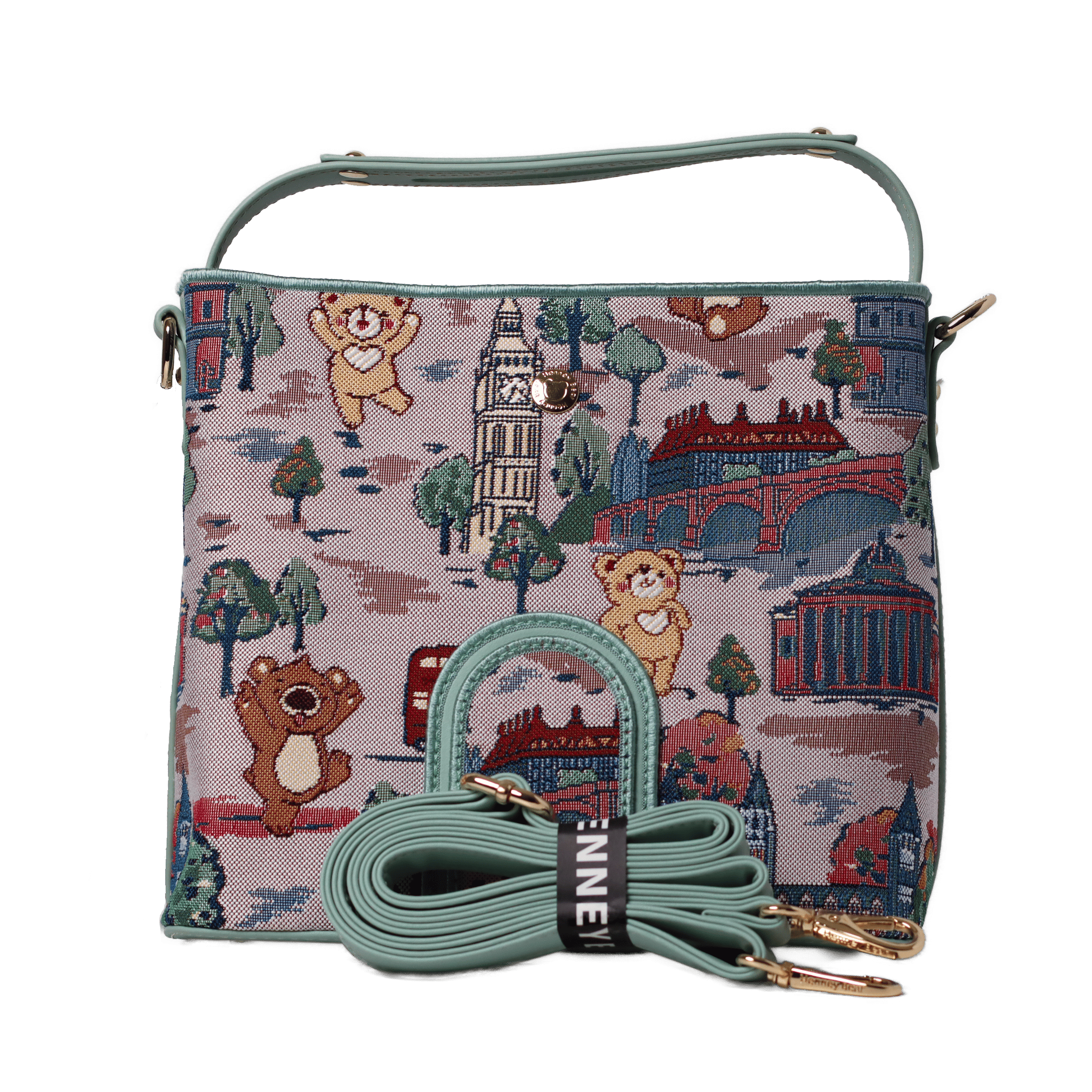 Foto 4 pulgar | Bolso Bucket Henney Bear H357 London Bridge