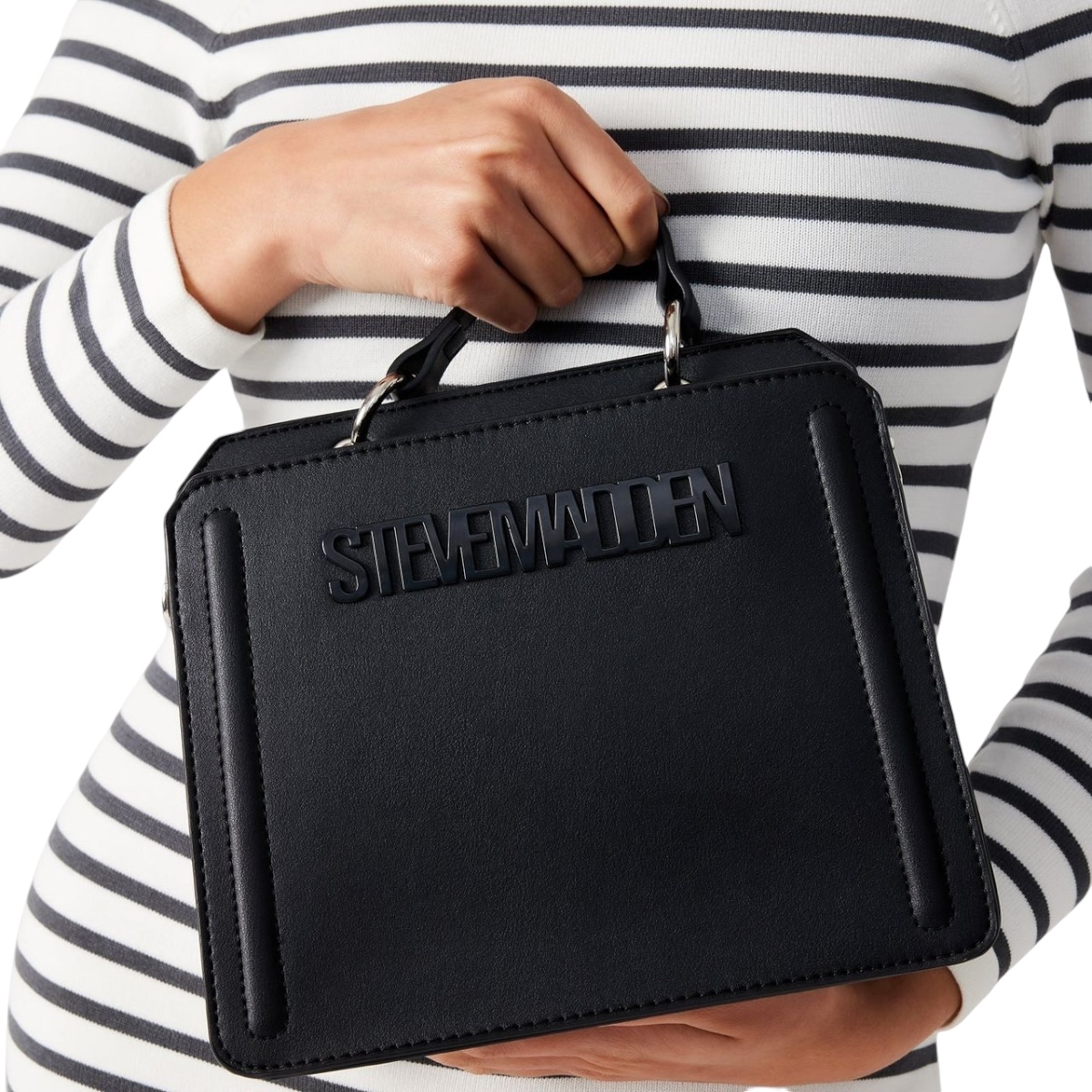 Foto 7 | Combo de Bolsas Bevelyn Black + Mini Bevelymm Silver Steve Madden