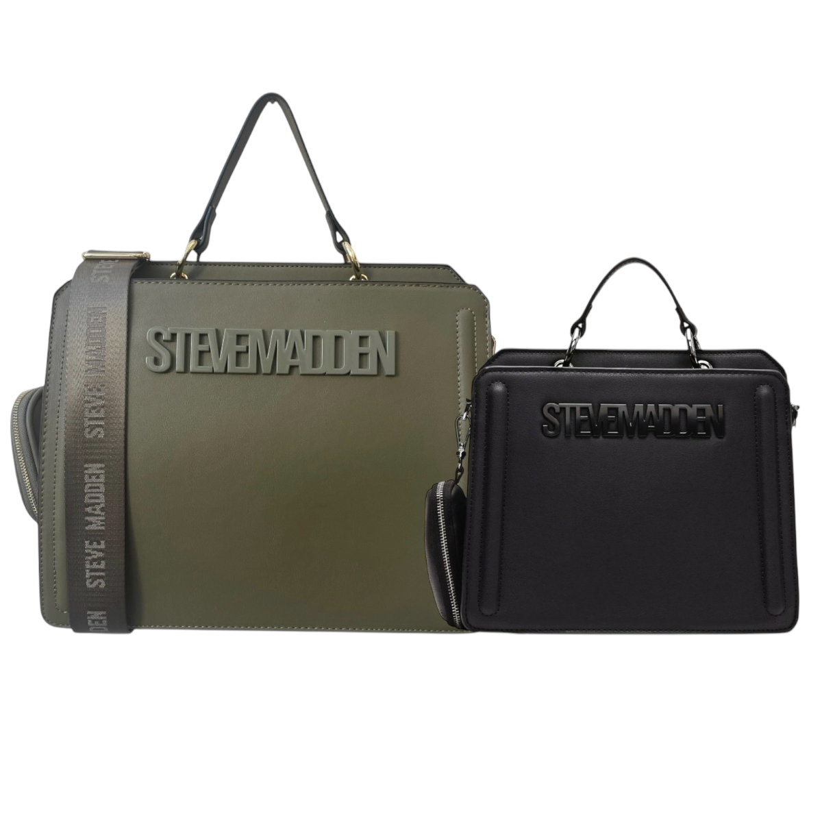 Combo de Bolsas Bevelynxl Olive + Bevelyn Black Steve Madden