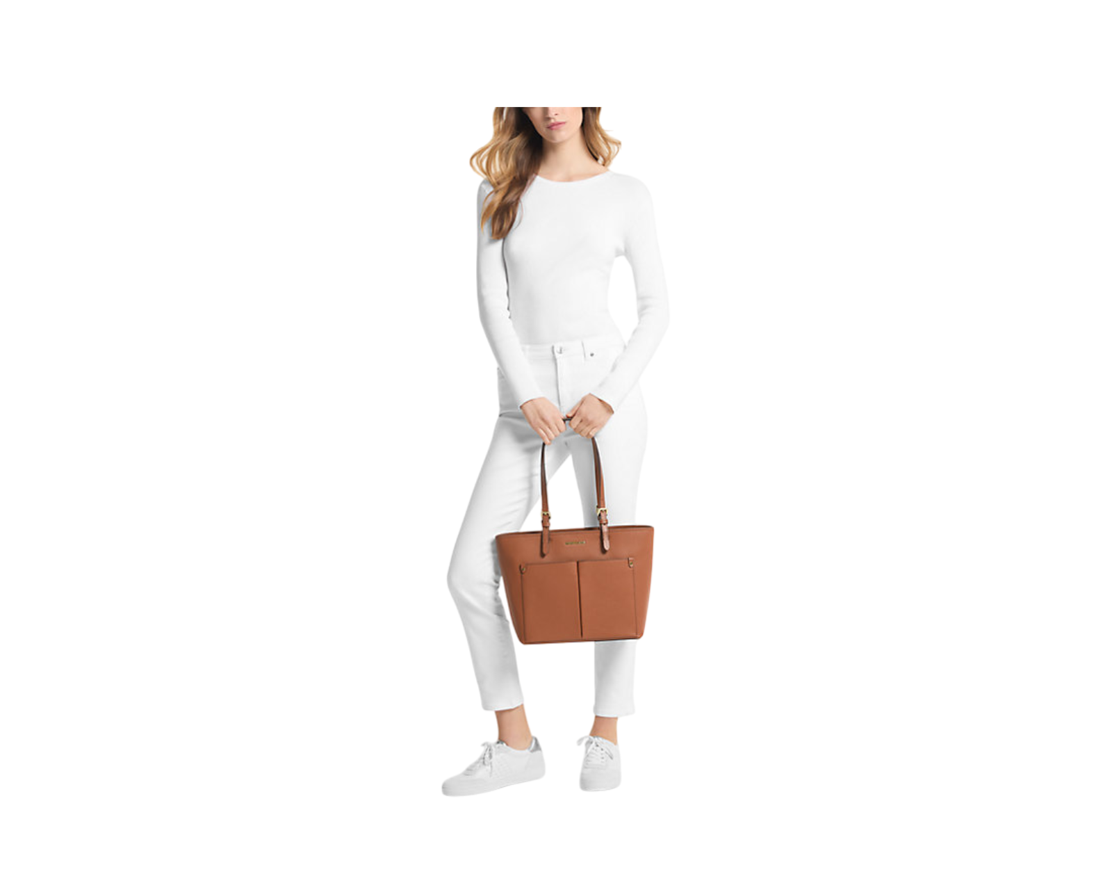 Foto 3 | Bolsa Michael Kors Jet Set Medium Logo Pocket Tote Bag 35f3gtvt8b Café