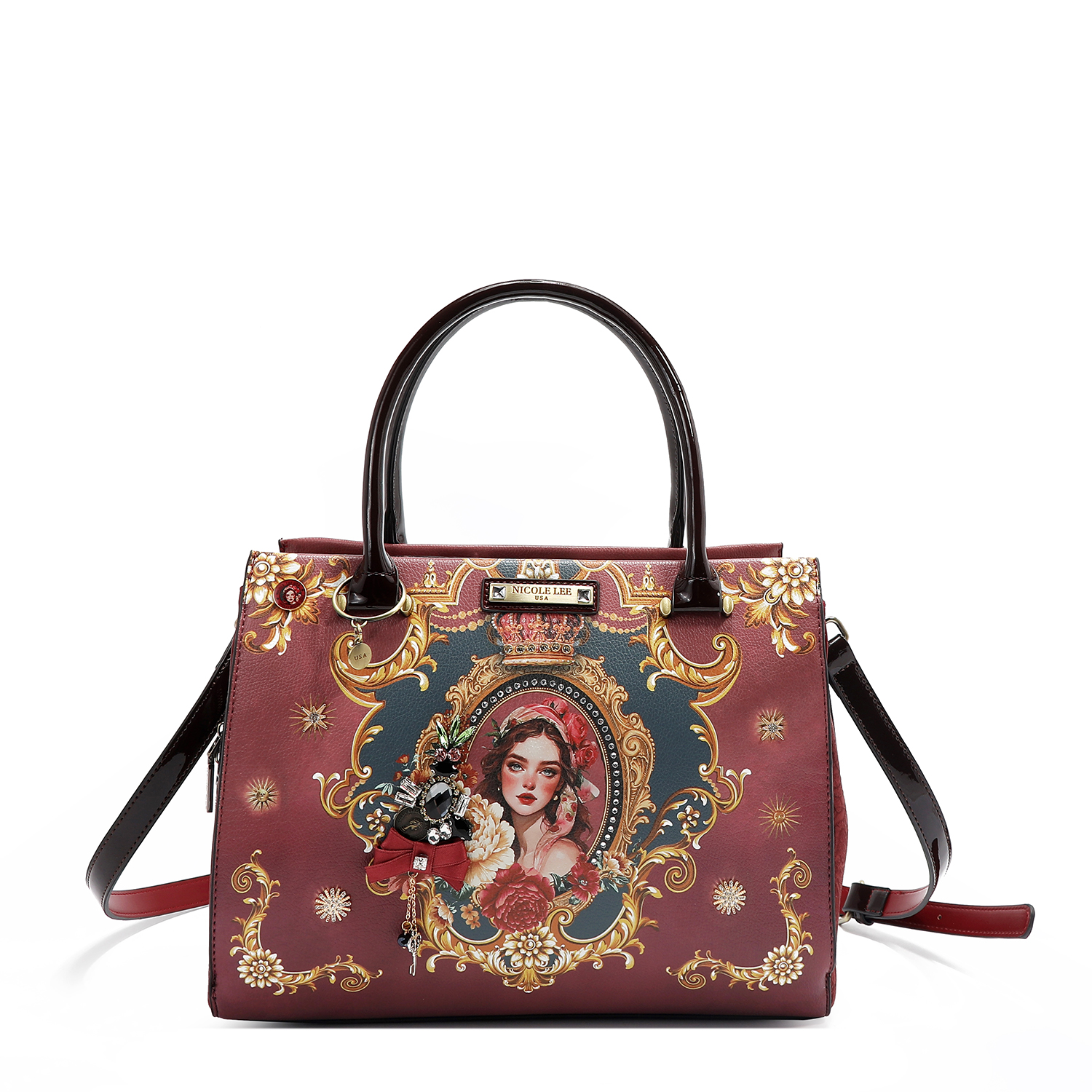 Foto 6 | Bolsa Cuadrada De Nicole Lee Estampado The Queen