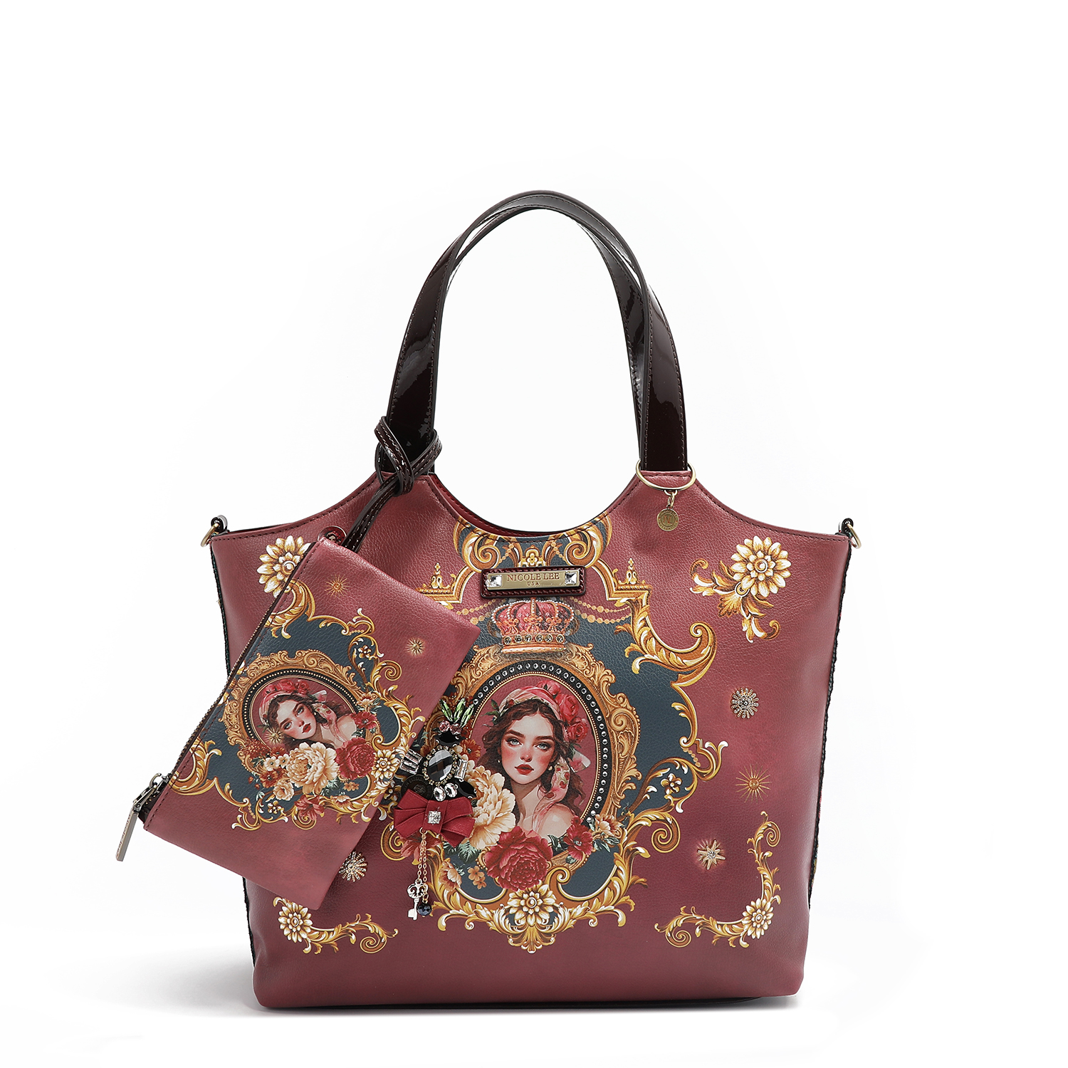 Bolsa Tote Con Cartera De Nicole Lee Print The Queen