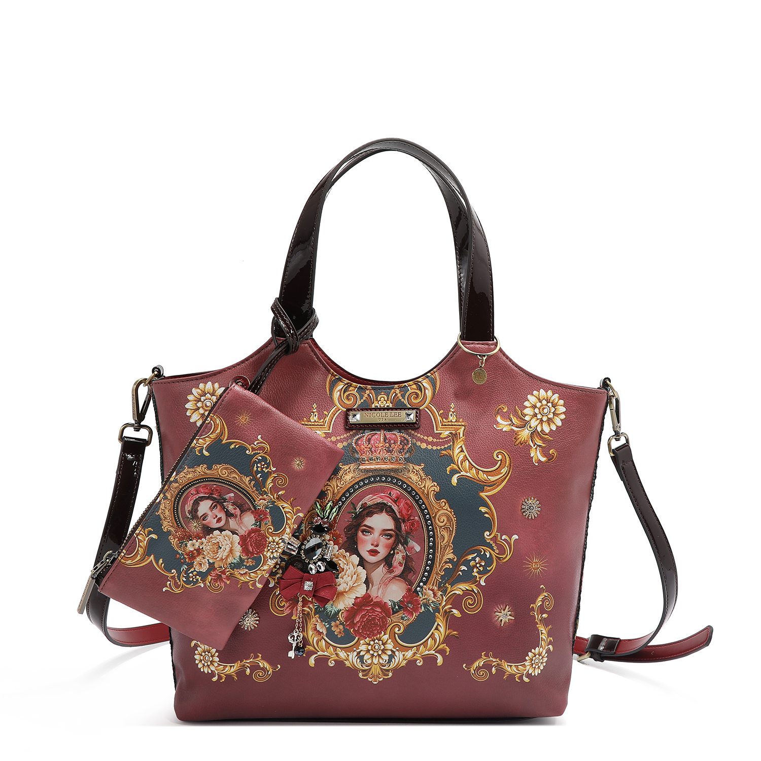 Foto 4 pulgar | Bolsa Tote Con Cartera De Nicole Lee Print The Queen