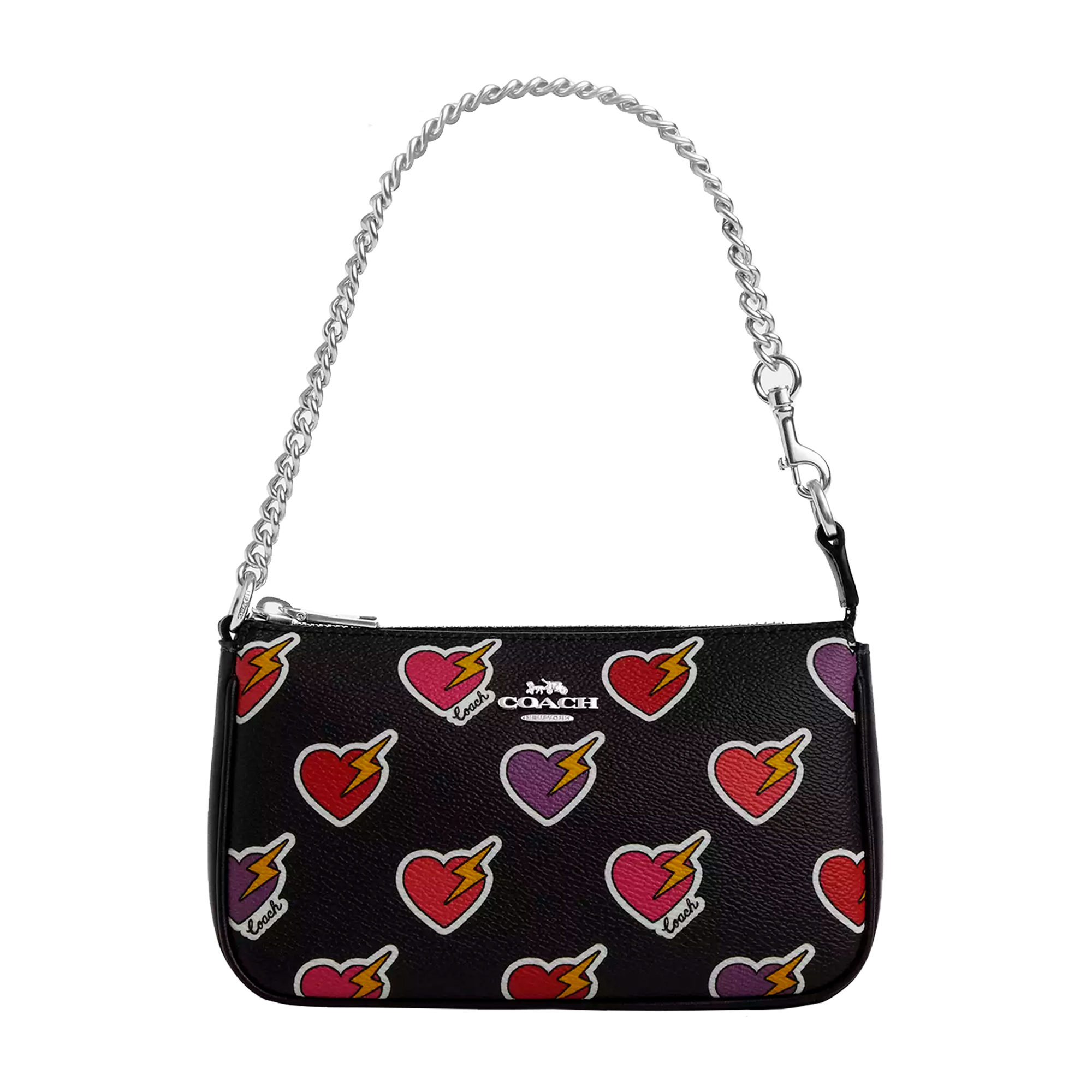 Foto 2 pulgar | Bolsa Coach Nolita 19 Heart Bolt Print Cw452 Color Negro