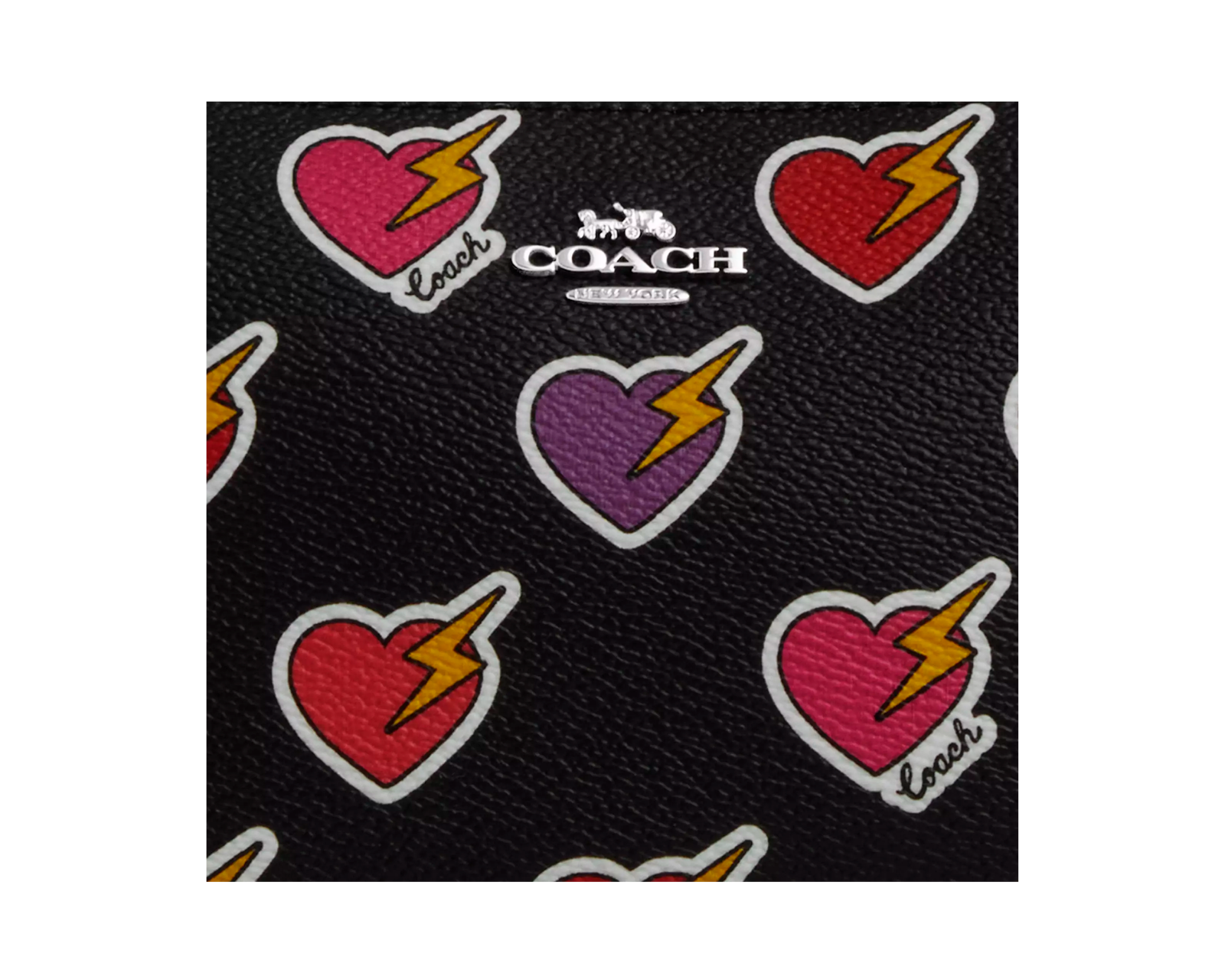 Foto 5 pulgar | Bolsa Coach Nolita 19 Heart Bolt Print Cw452 Color Negro