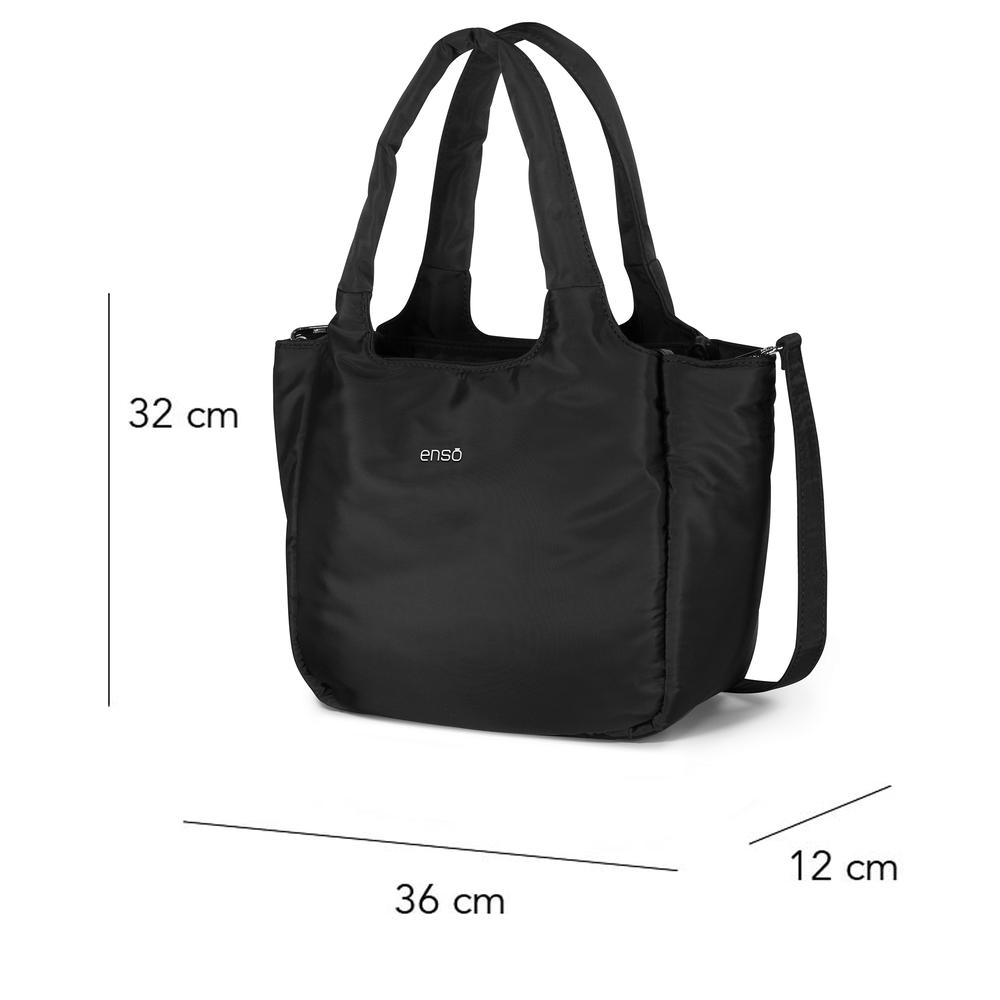 Foto 8 pulgar | Bolso Tote Enso Negra para Mujer