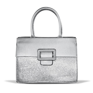 Foto 1 | Bolso Tote Enso para Mujer Plateado con Acabado Metálico