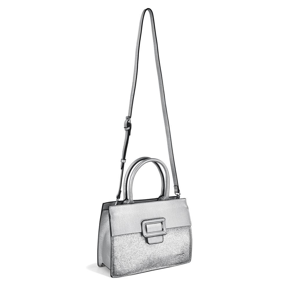 Foto 3 pulgar | Bolso Tote Enso para Mujer Plateado con Acabado Metálico