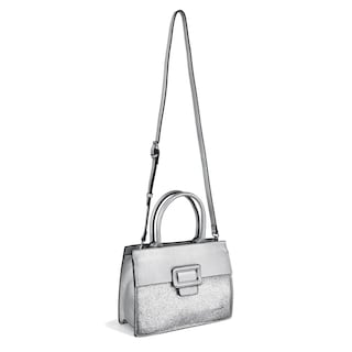 Foto 2 | Bolso Tote Enso para Mujer Plateado con Acabado Metálico