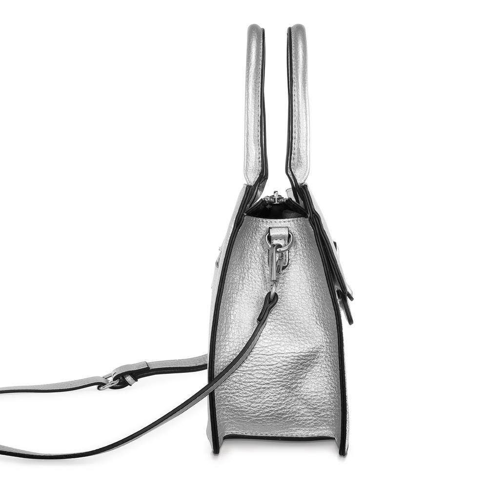 Foto 5 pulgar | Bolso Tote Enso para Mujer Plateado con Acabado Metálico