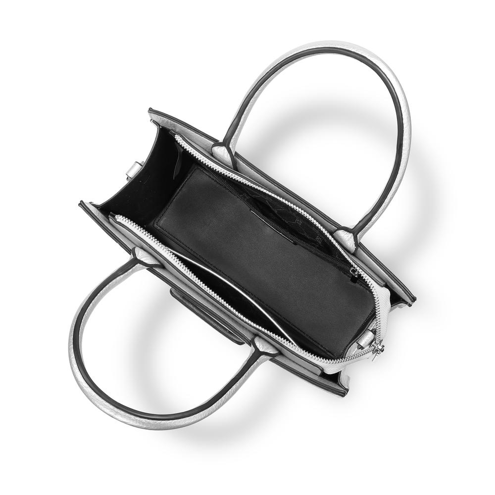 Foto 6 pulgar | Bolso Tote Enso para Mujer Plateado con Acabado Metálico