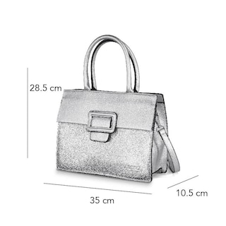 Foto 6 | Bolso Tote Enso para Mujer Plateado con Acabado Metálico