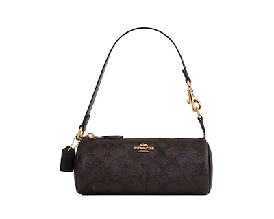 Foto 1 | Bolsa Coach Nolita Barrel Bag Signature Canvas Cw809 Café