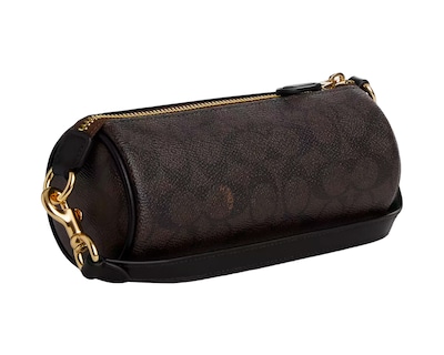Foto 2 | Bolsa Coach Nolita Barrel Bag Signature Canvas Cw809 Café