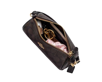 Foto 3 | Bolsa Coach Nolita Barrel Bag Signature Canvas Cw809 Café
