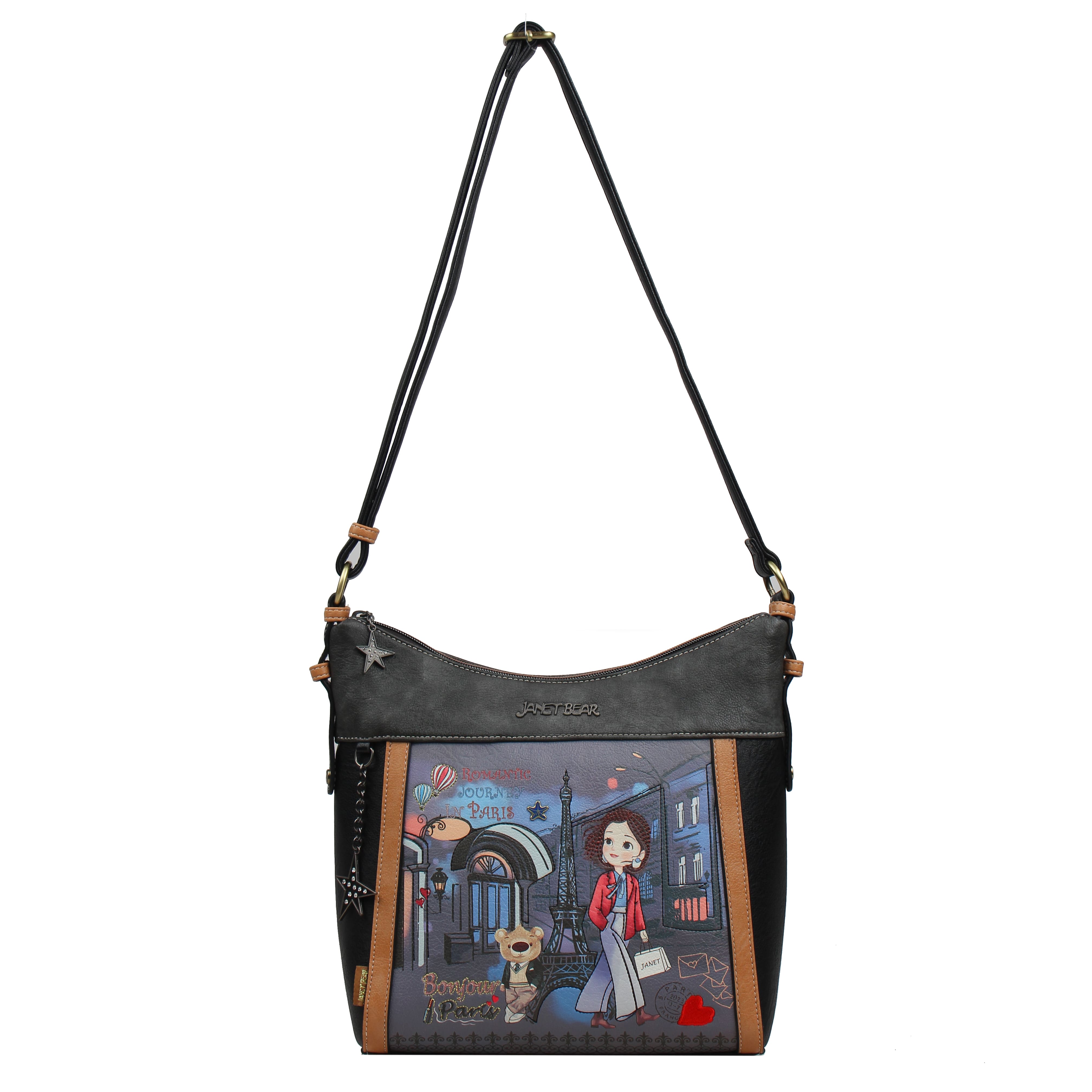 Foto 2 pulgar | Bolso Hobo Janet Bear Paris Dream J048a